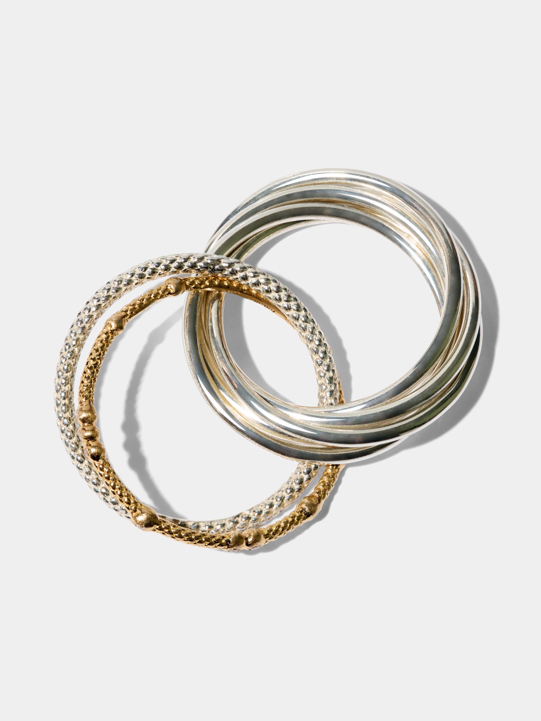 CIRCLE / Ring / Seven / Rings / Material Mix , 12Dia & TYING