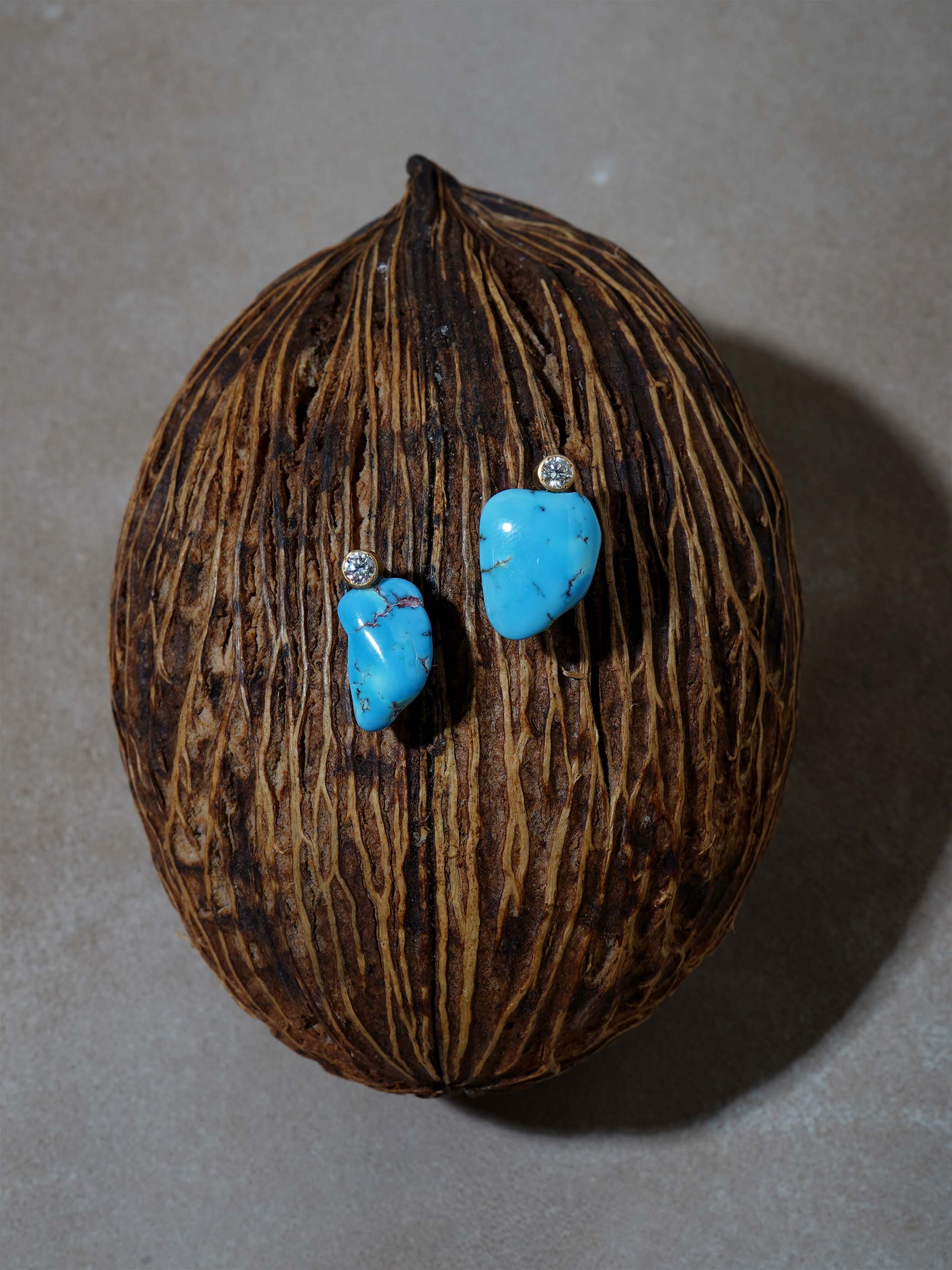 WISH / Pierced Earring / Kazakhstan Turquoise (lavender Turquoise)