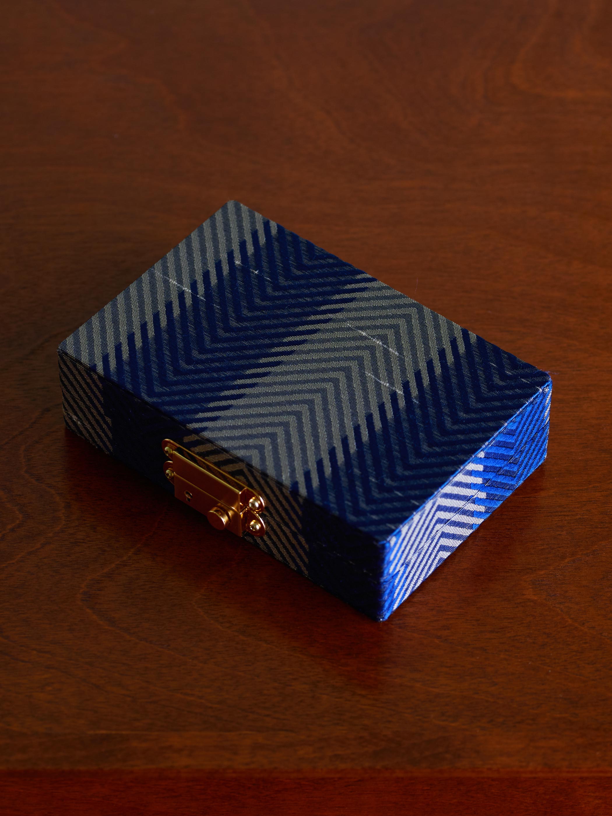 Heringbone Stripe Blue