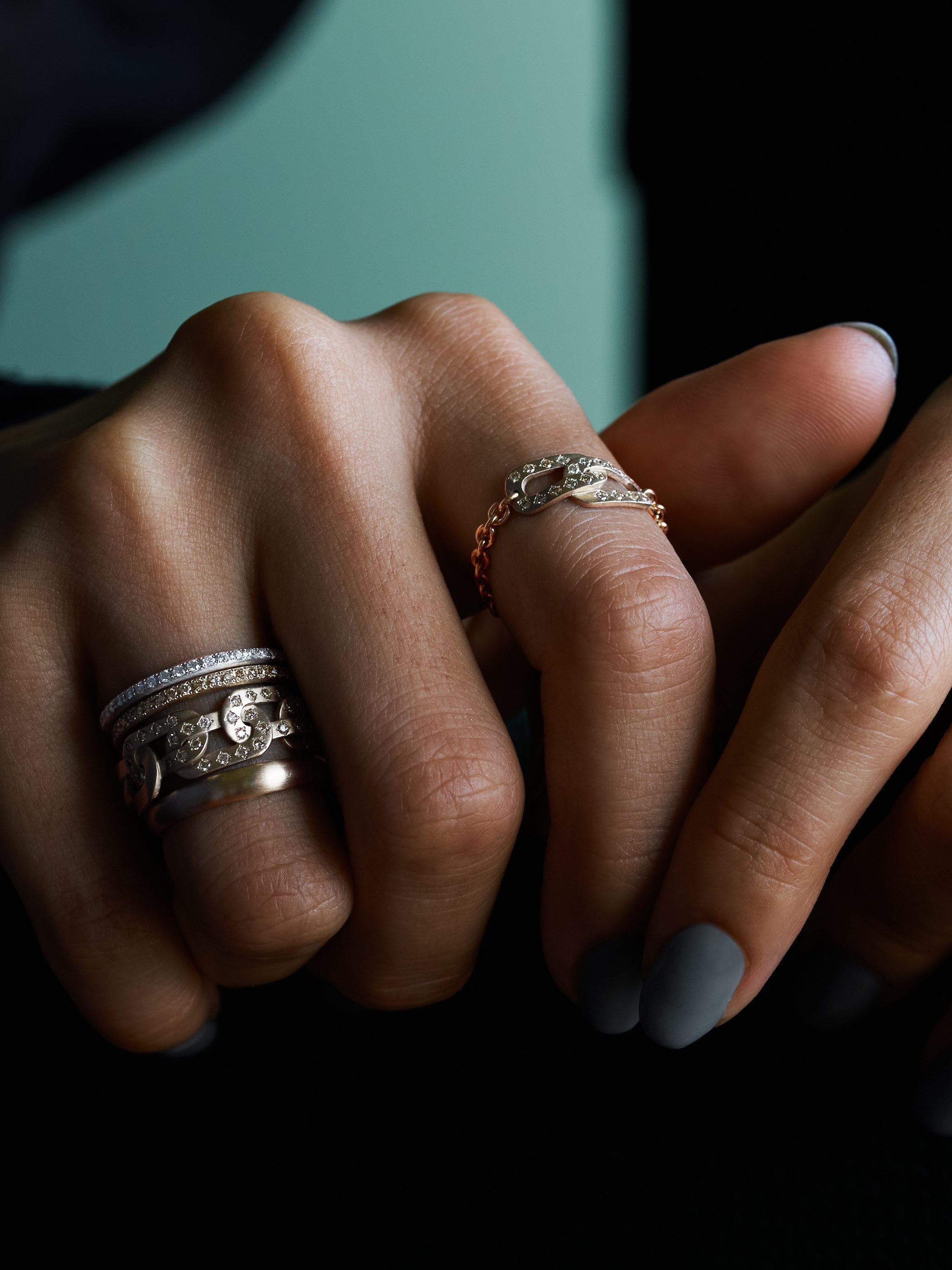 着用イメージです *K18YG, Platinumを着用