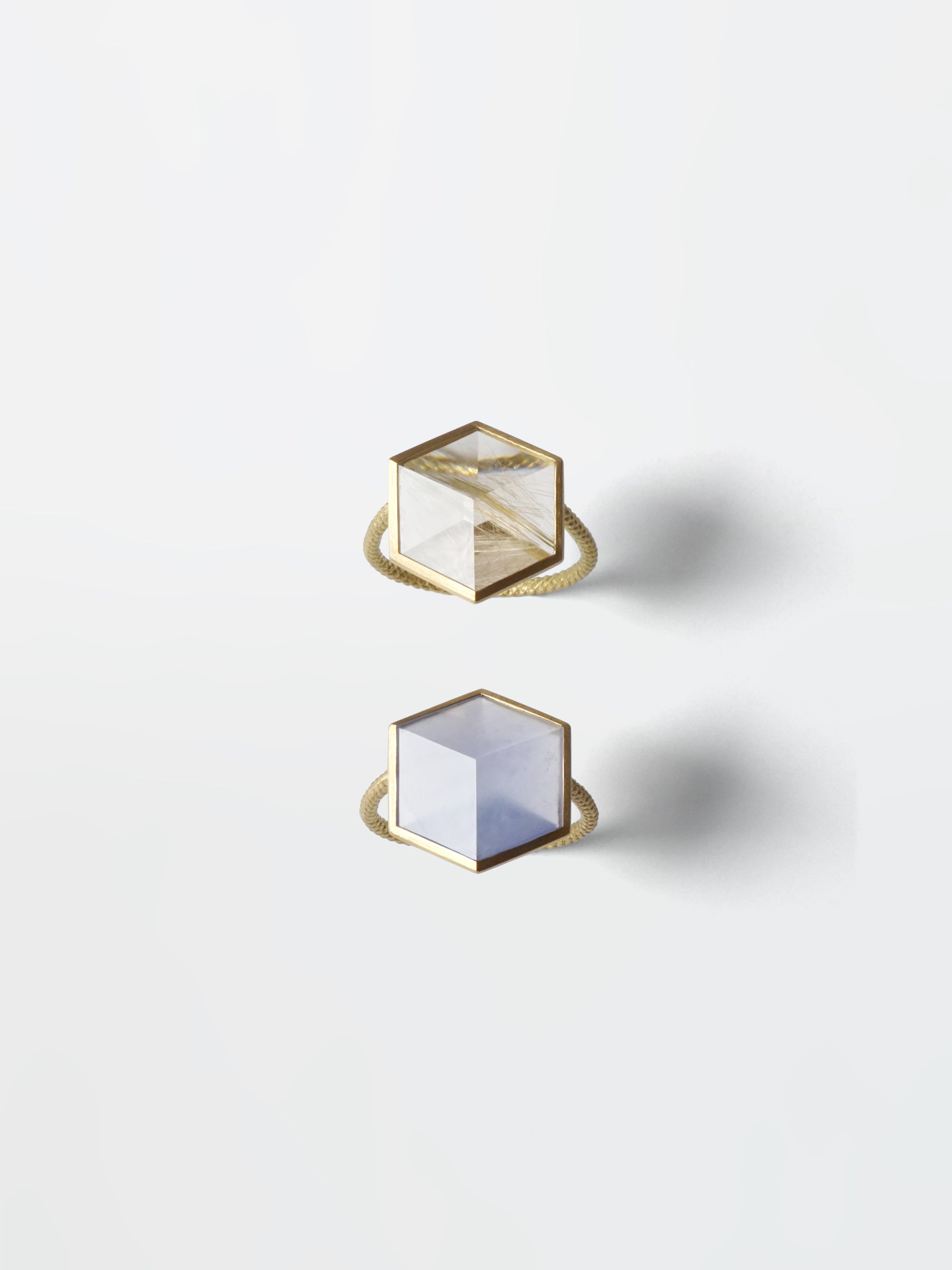 CUBE / Ring / Rutile Quartz