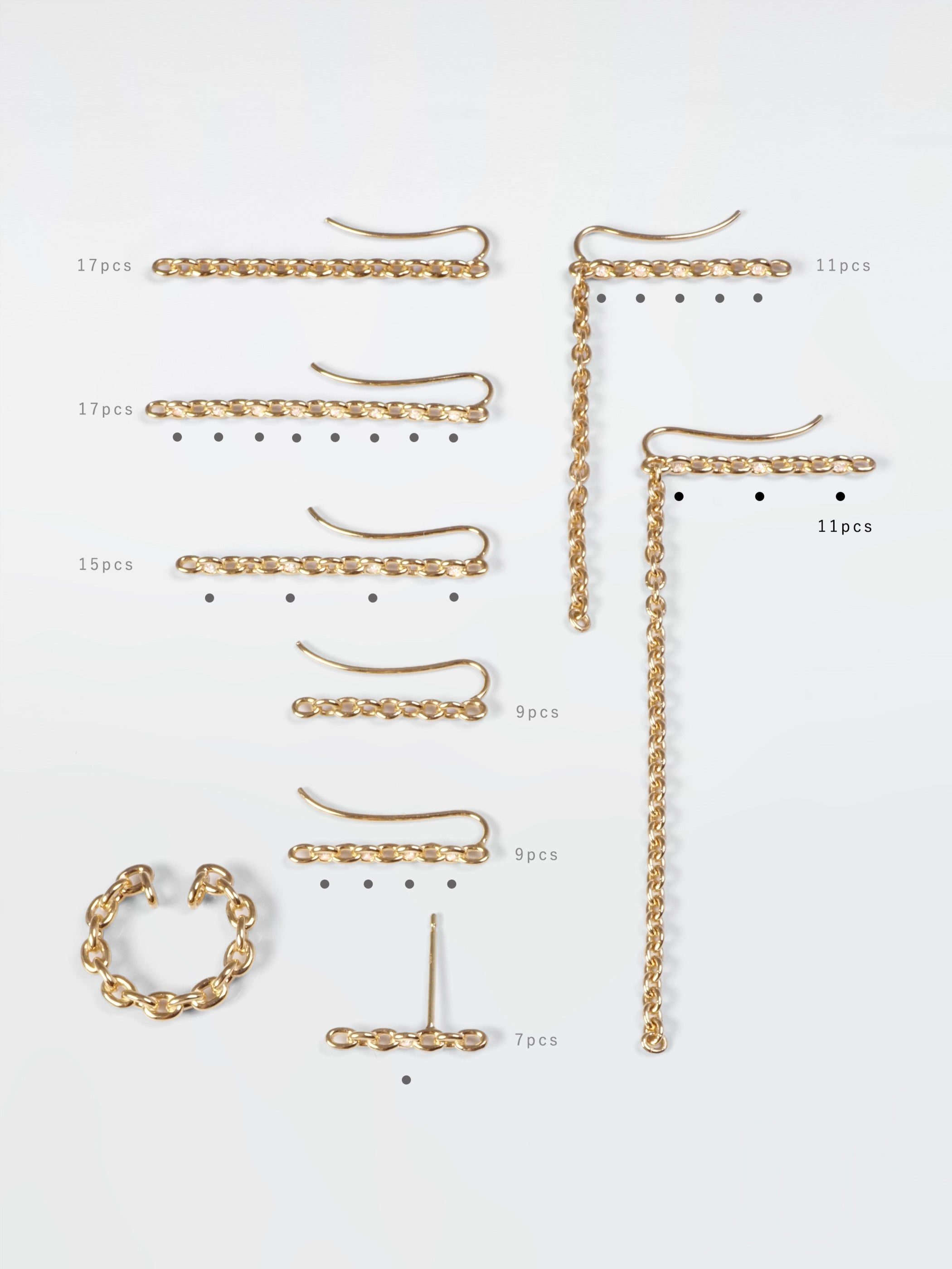 ●の位置にダイヤモンドが留まっています。