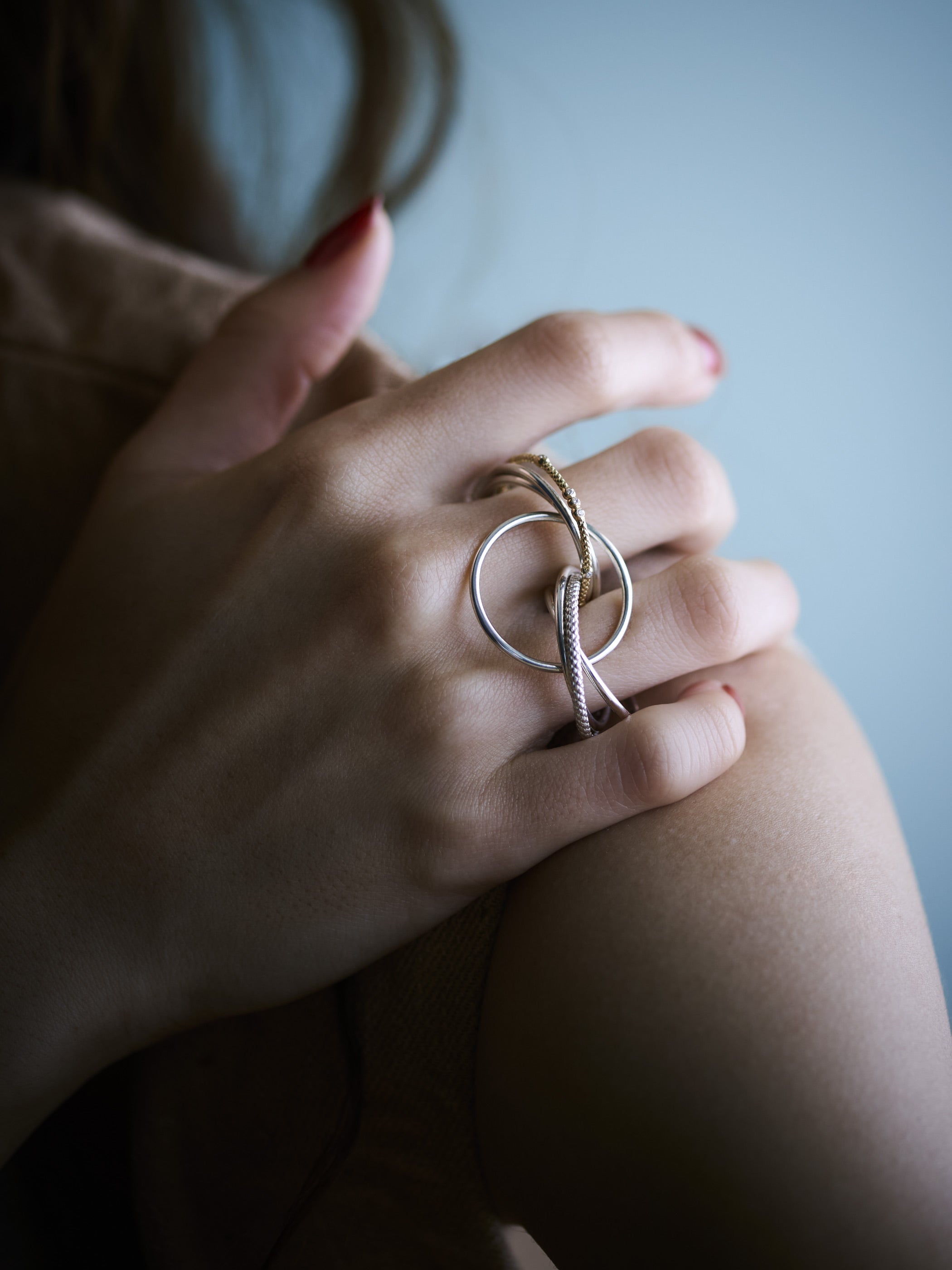 CIRCLE / Ring / Seven / Rings / Material Mix , 12Dia & TYING