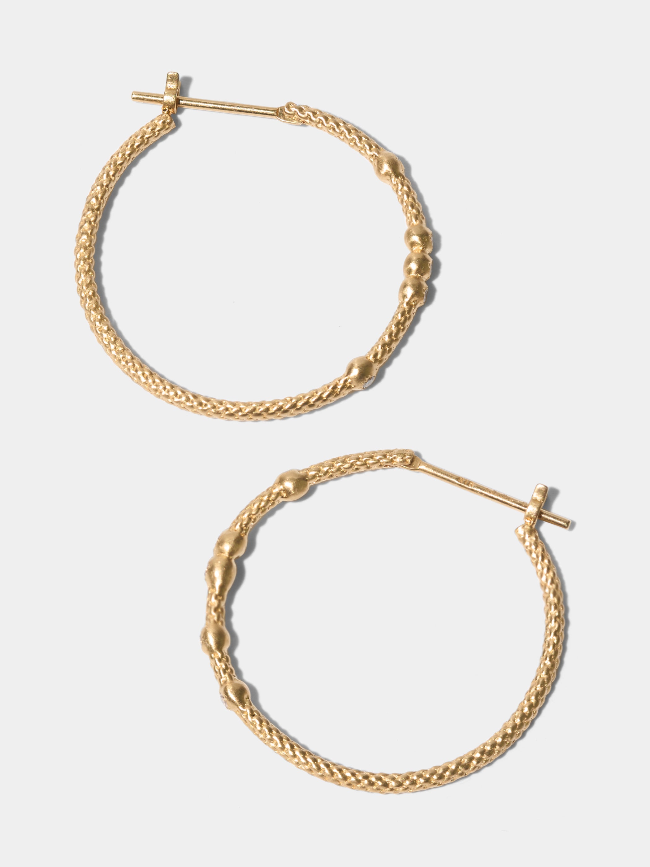 TYING_Pierced Earrings_Hoop 10Diamonds