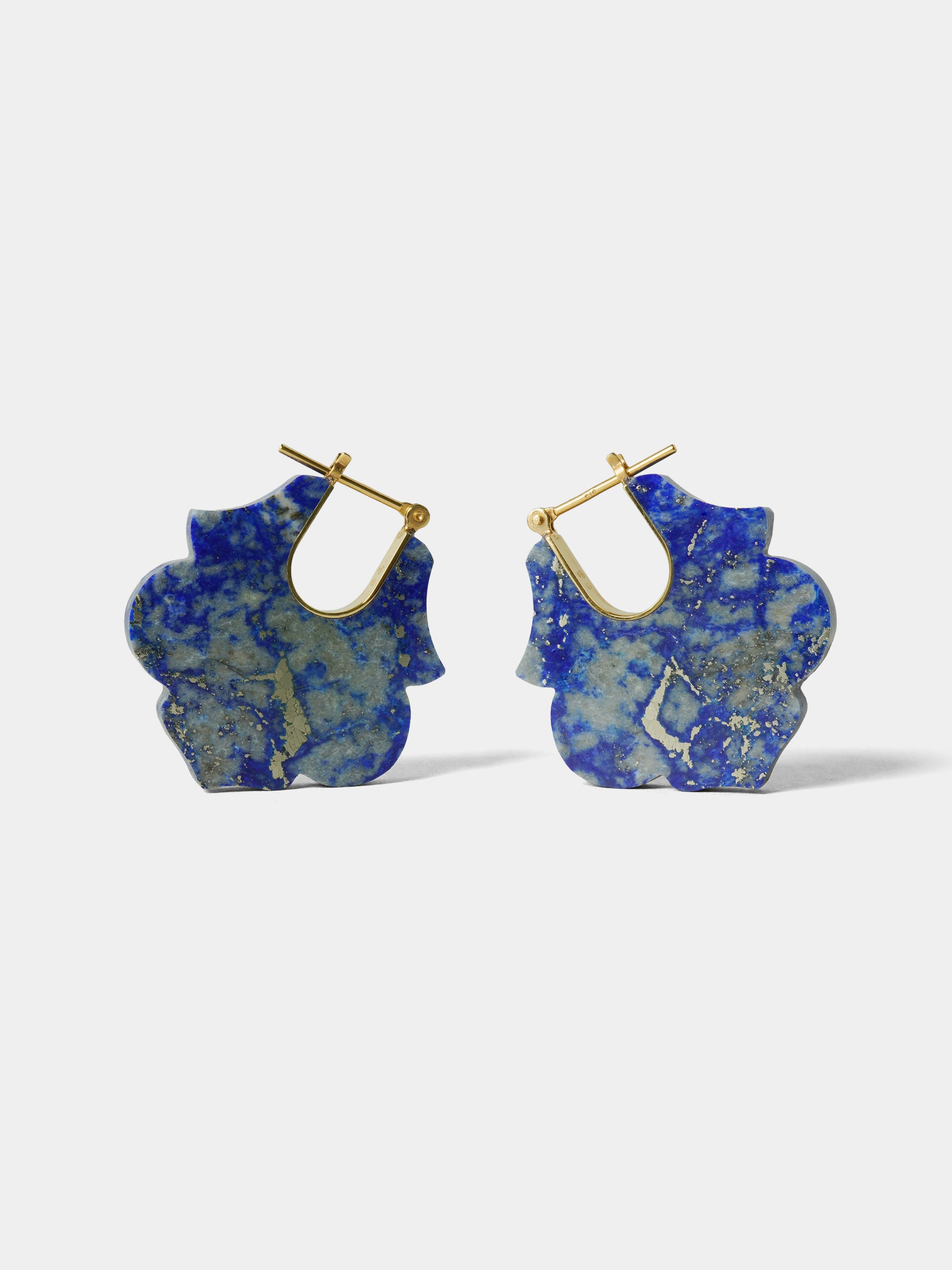 CREST / Pierced Earrings / Lotus / Lapis Lazuli