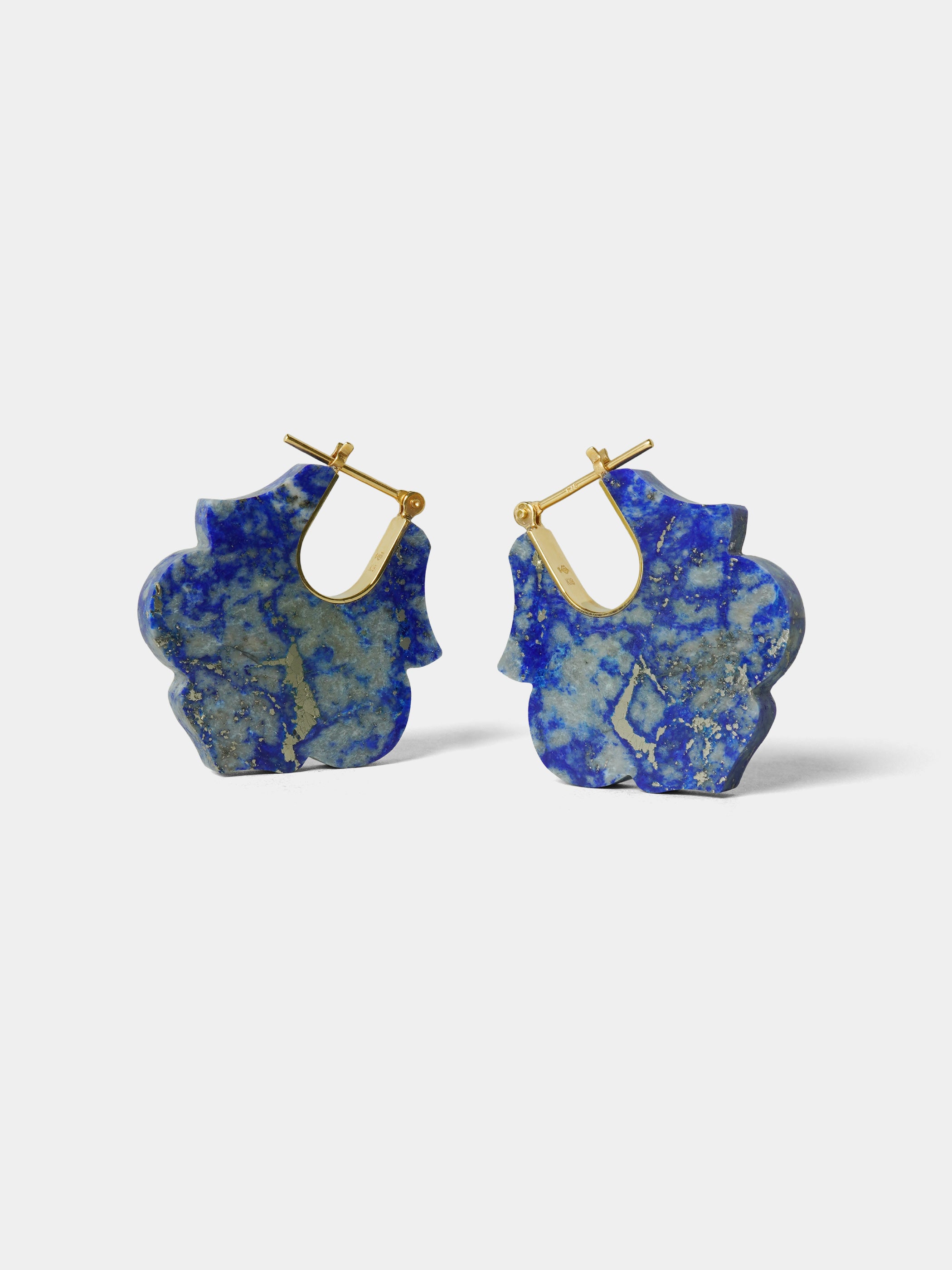 CREST / Pierced Earrings / Lotus / Lapis Lazuli