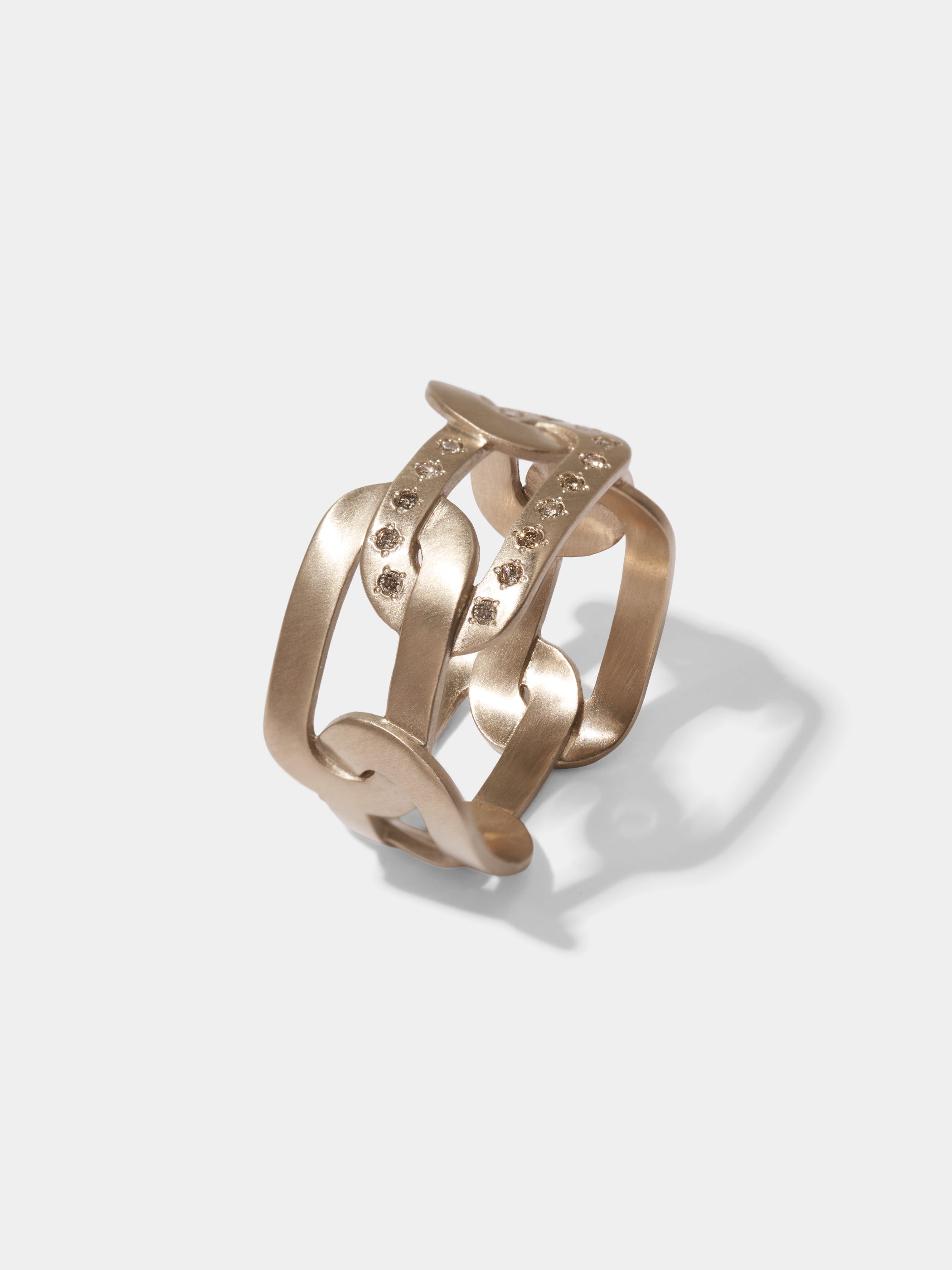 JOINT / Ring / Diamonds / 11.0MM ＊K18CG(Champagne Gold) & Brown Diamonds