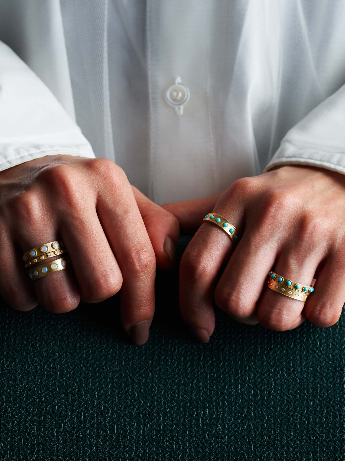 着用イメージ / NEON、DOT LINE Diamond,Turquoise,Opal
