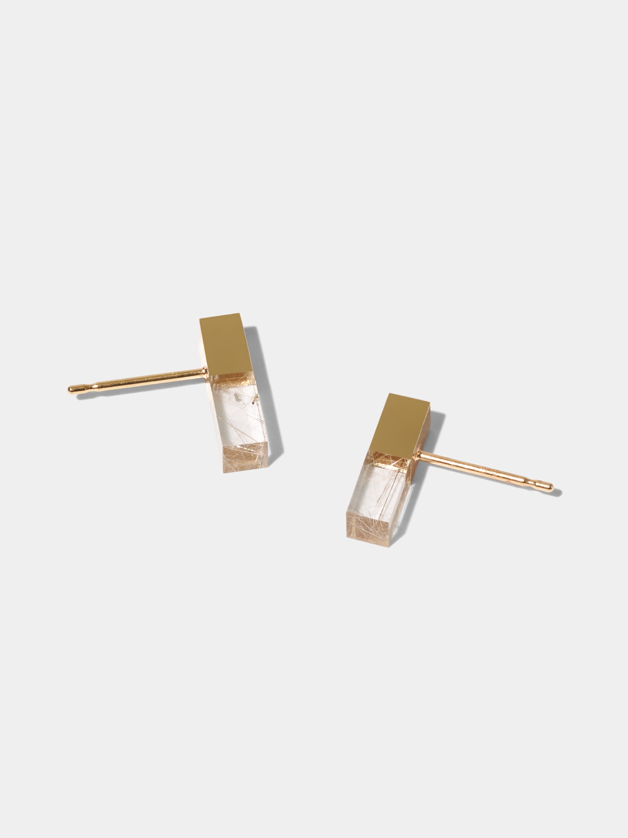STICK / Pierced Earring / Stud S /  Rutile Quartz(シングル)