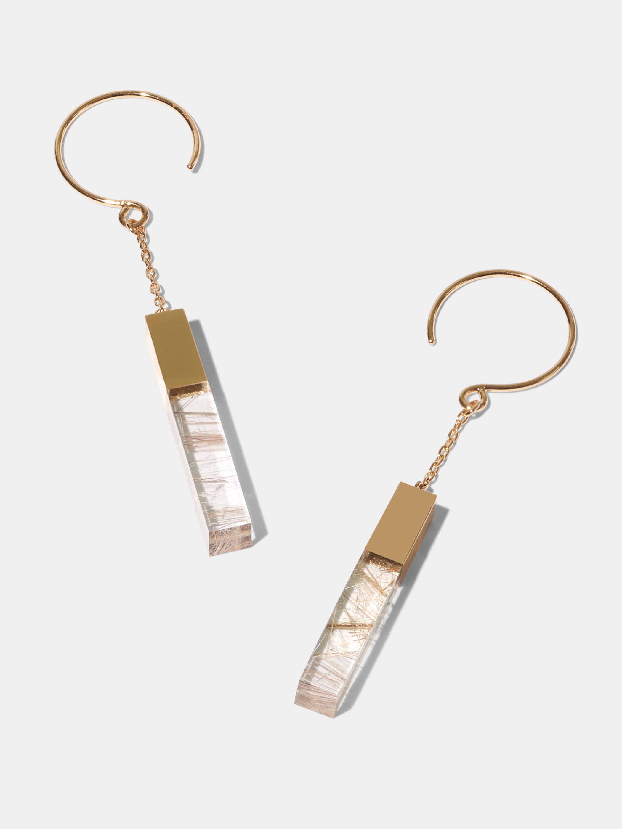 STICK / Pierced Earring / Hook M /  Rutile Quartz(シングル)