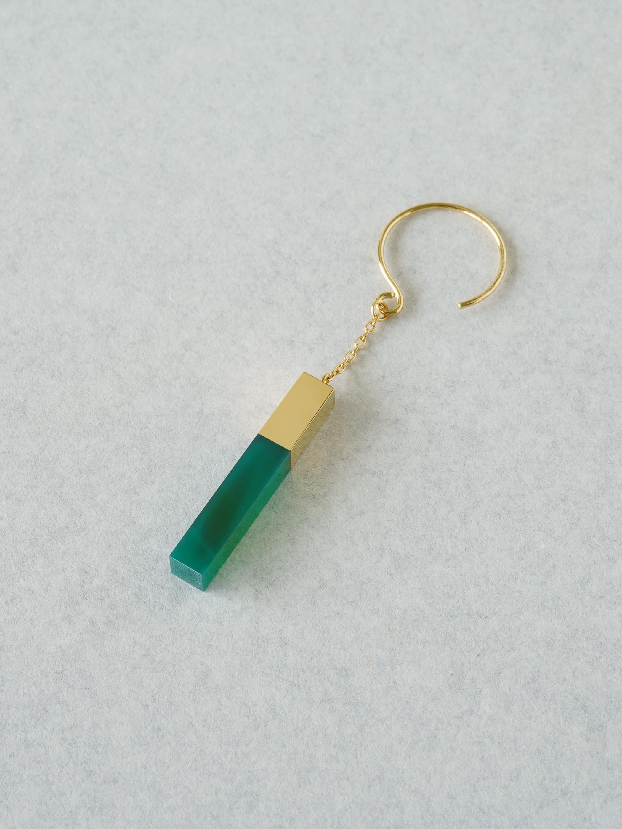 STICK / Pierced Earring / Hook M / Agate（シングル）個体A