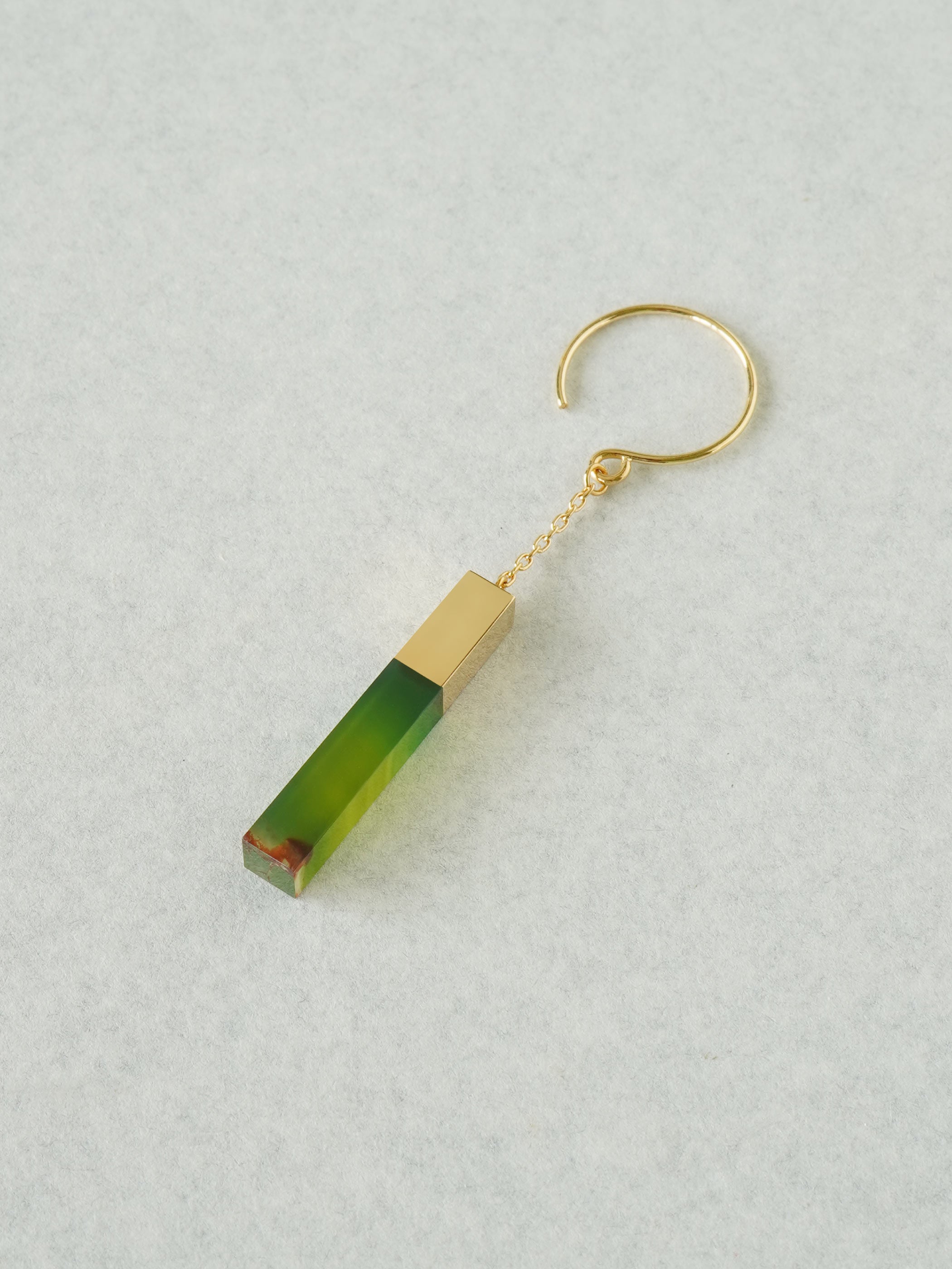 STICK / Pierced Earring / Hook M / Agate（シングル）個体B