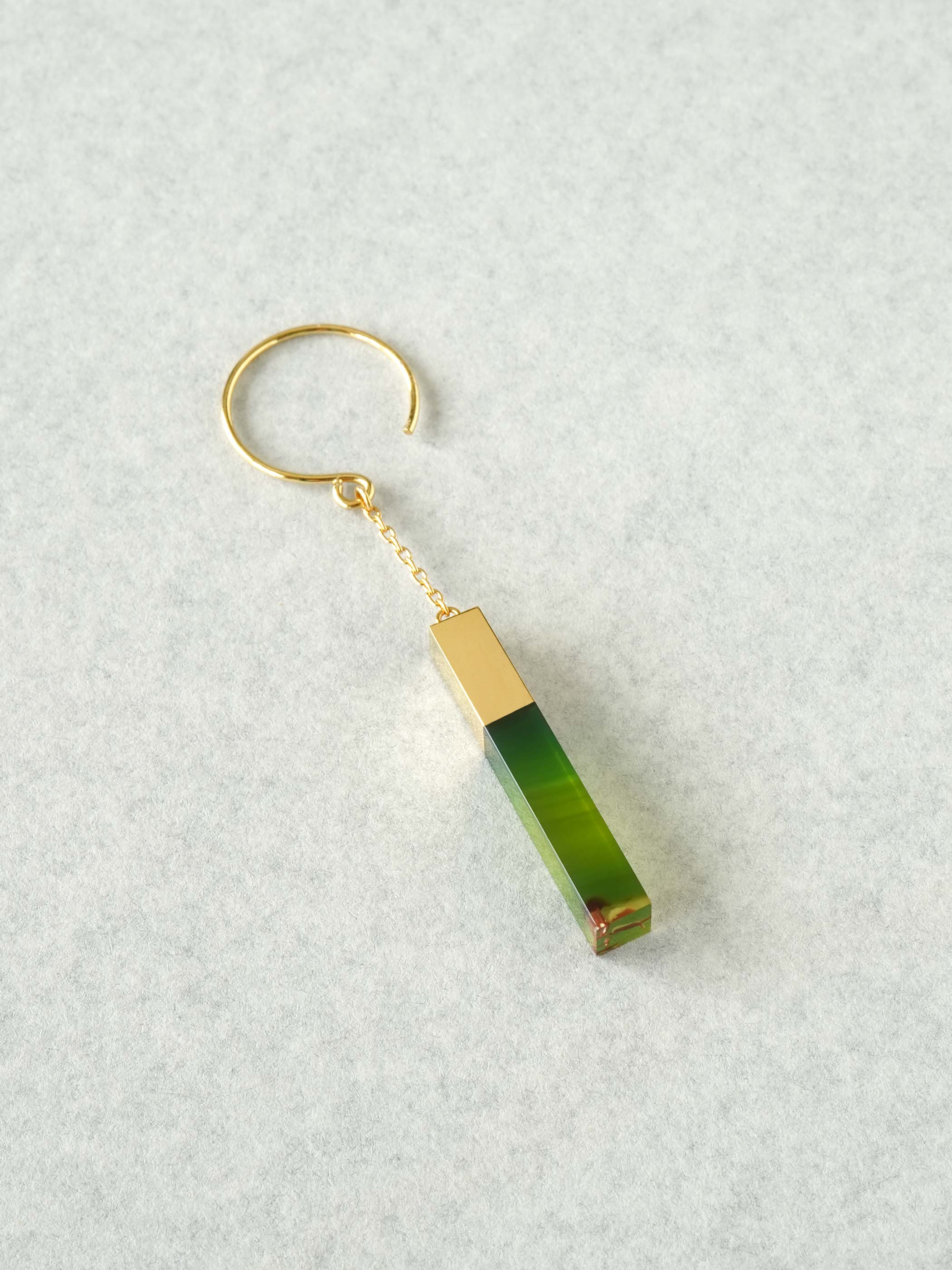 STICK / Pierced Earring / Hook M / Agate（シングル）個体B