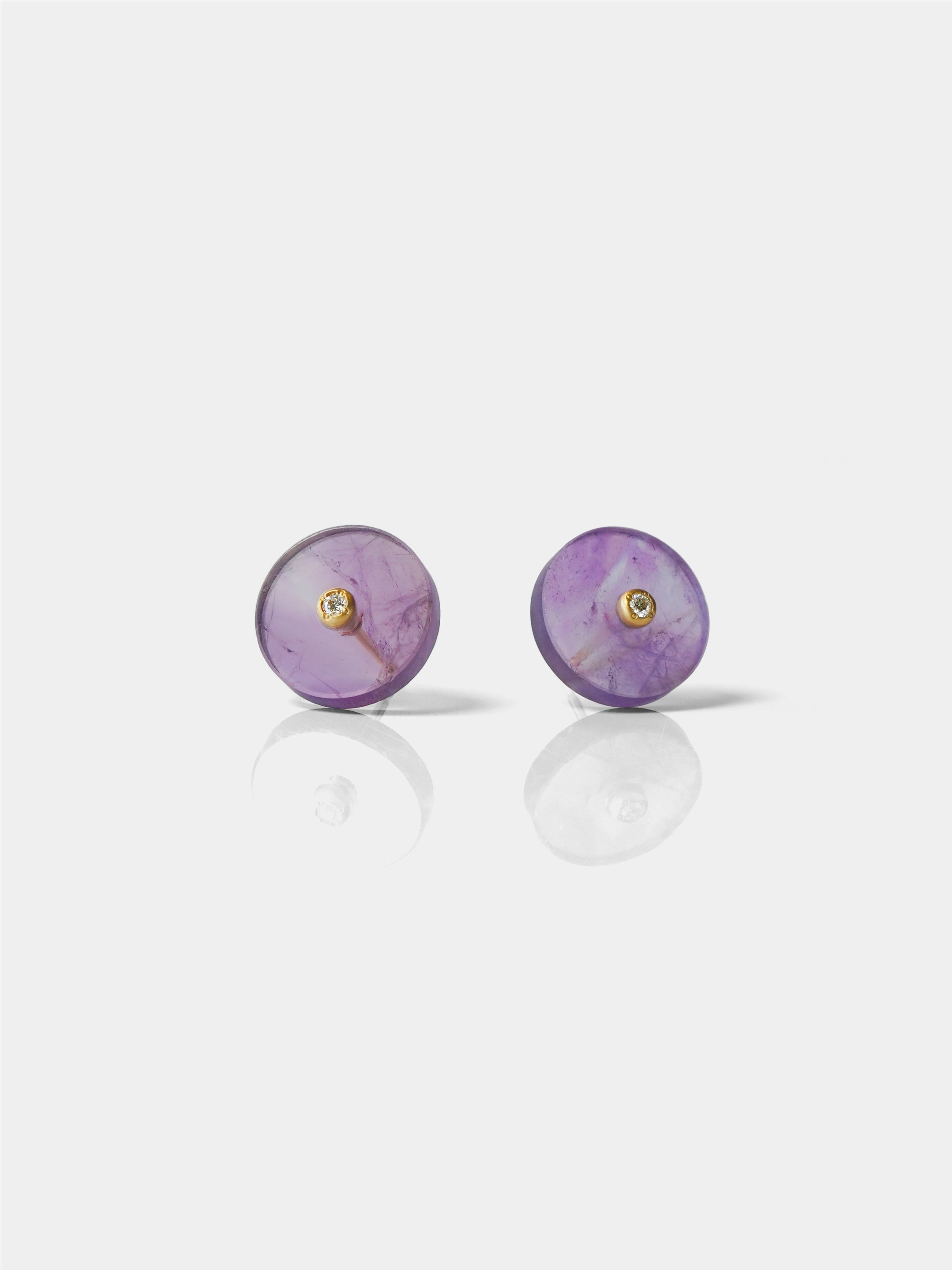 PINS / Pierced Earrings / Amethyst