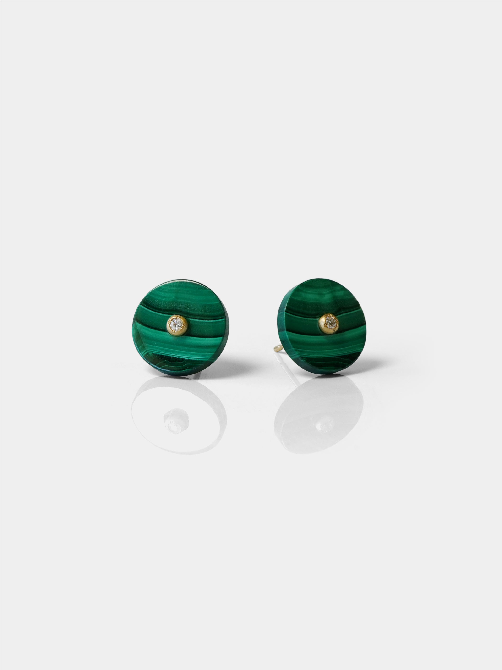 PINS / Pierced Earrings / Malachite