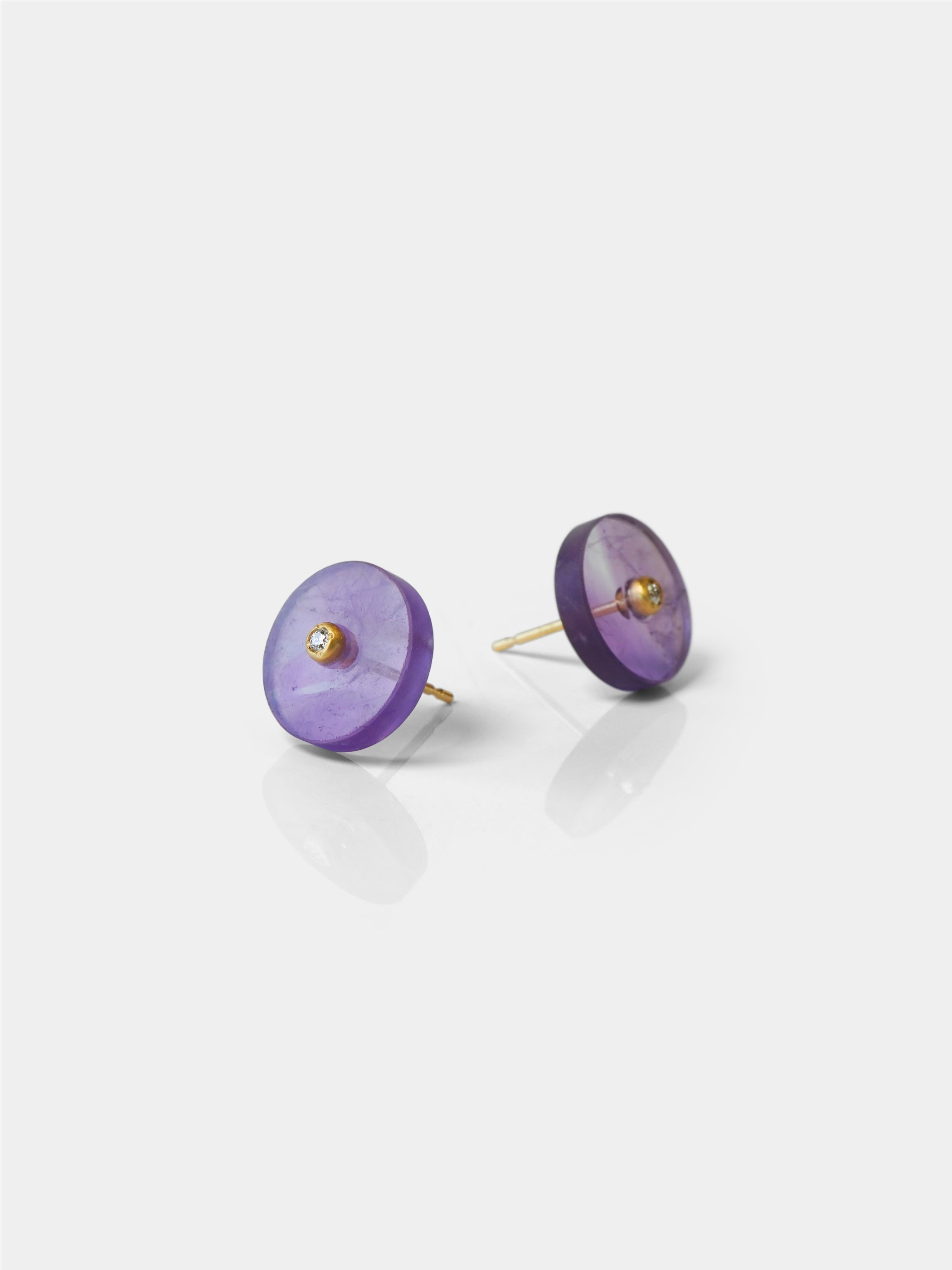 PINS / Pierced Earrings / Amethyst