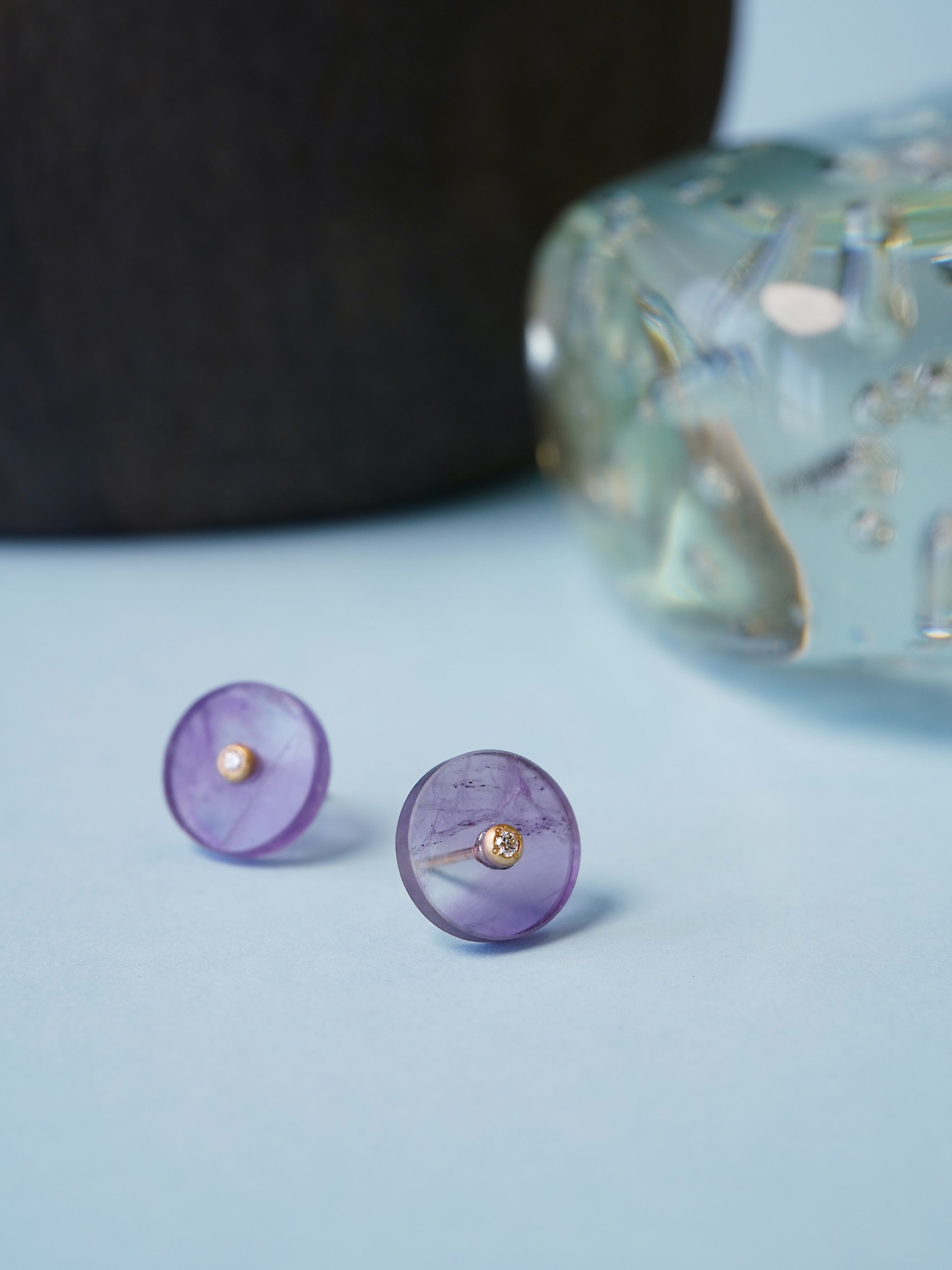 PINS / Pierced Earrings / Amethyst