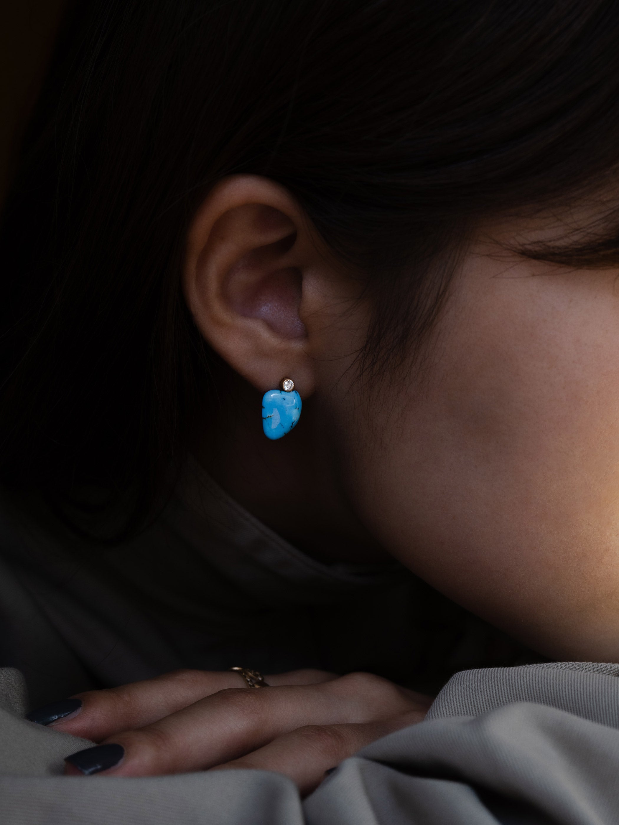 ピアス kco WISH / Pierced Earrings / Kazakhstan Turquoise (lavender Turquoise)