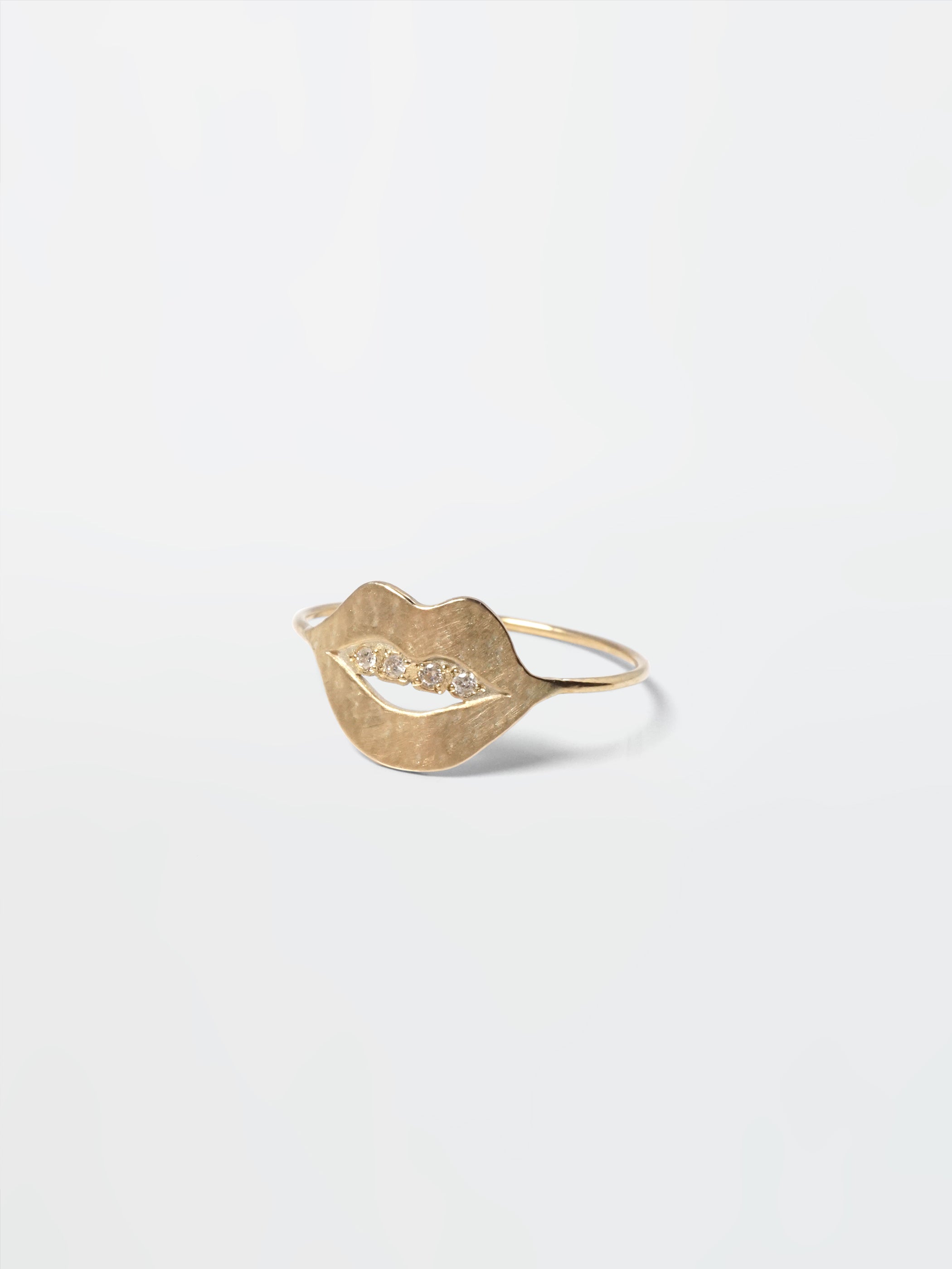 TALKATIVE MOUTH / Pinky Ring / Diamonds - K10YG / #1