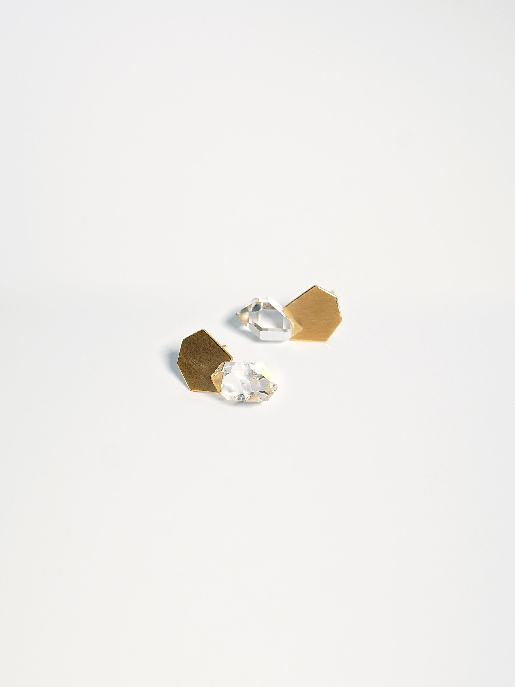 HERKIMER DIAMOND QUARTZ / CLASH / Pierced Earrings