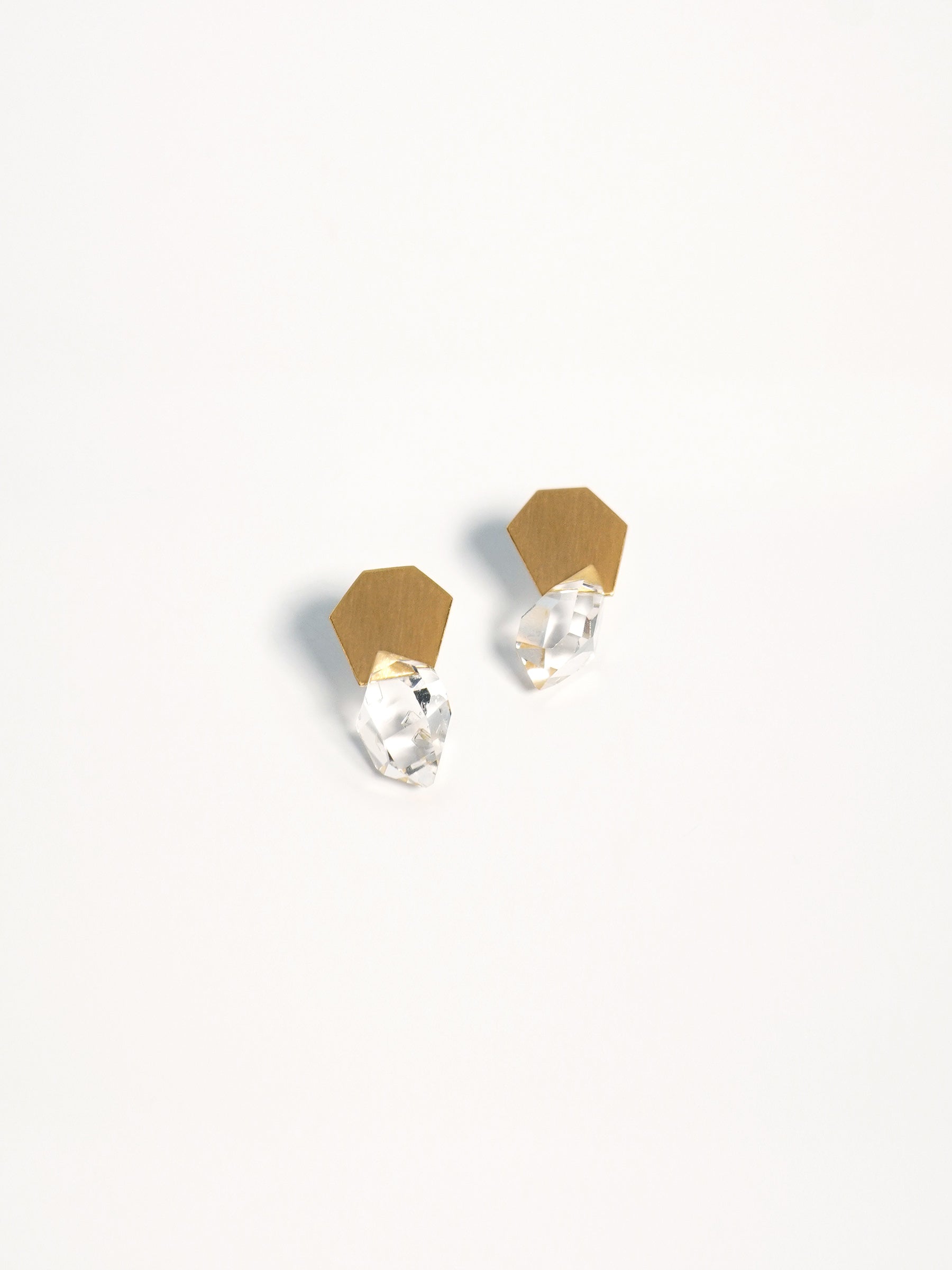 HERKIMER DIAMOND QUARTZ / CLASH / Pierced Earrings